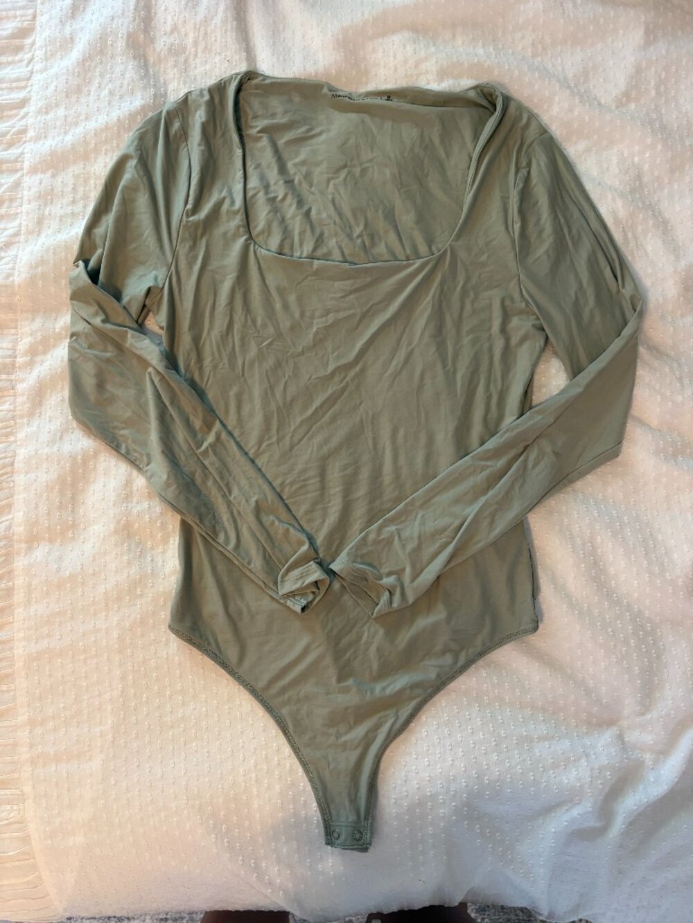 Abercrombie Scoop Neck Long Sleeve Bodysuit